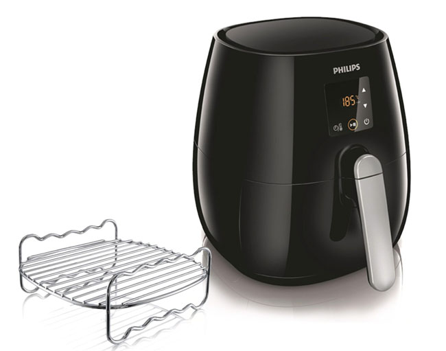 Philips VIva Collection Air Fryer 800g 1300 Watts Black with Double Layer Accessory