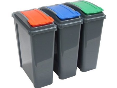 3 x 25L Recycling Bins