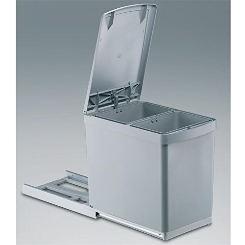 Wesco Built In Pull Out Bin 15L 2 Compartments