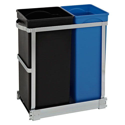 simplehuman Pull-Out Recycler Bin 20 and 15 litre
