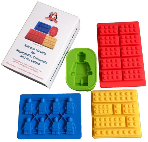 Lego Bricks And Mini Figure Mould Set Of 4