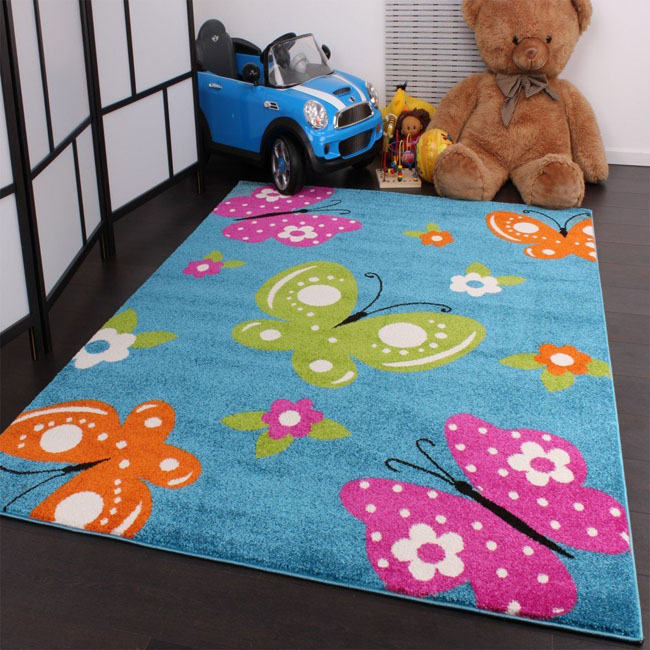 Butterfly Turquoise Rug