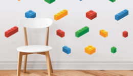 Building Block Bricks Fabric Wall Decals 16 Blocks In 4 Colors