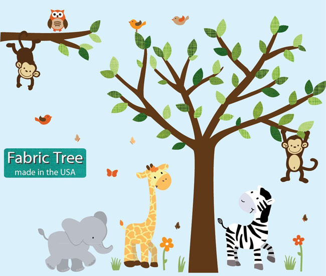 Fabric Safari Pride Jungle Tree Wall Decals
