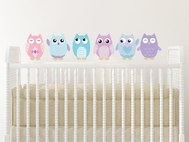 Sunny Decals Owl Fabric Wall Decals 6