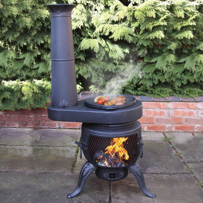 Tia Chimenea with BBQ Grill Stage