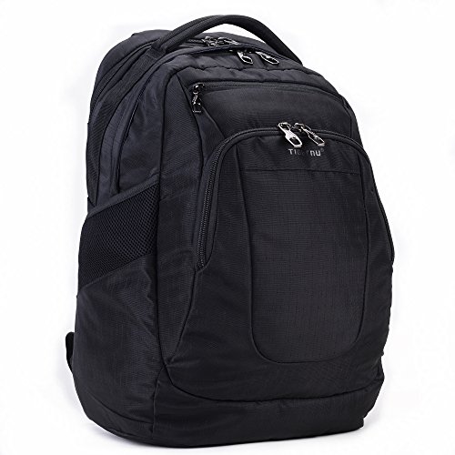Uoobag Laptop Backpack Water-Resistant Business Travel Notebook for 15.6 inch Multifunctional Hiking Rucksack Black