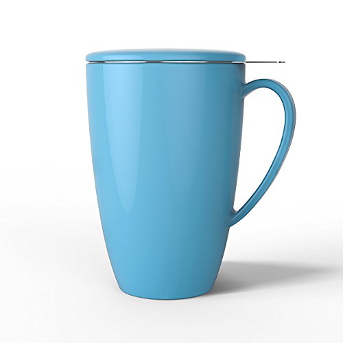 Sweese Porcelain Tea Mug Stainless Steel Infuser and Lid