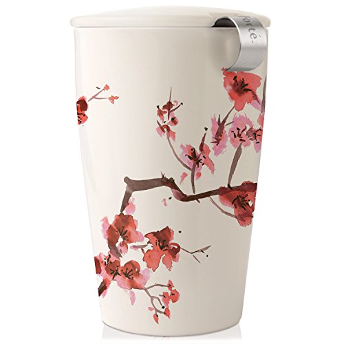 Tea Forte KATI Contemporary Insulated Ceramic Tea Brewing System Cherry Blossoms