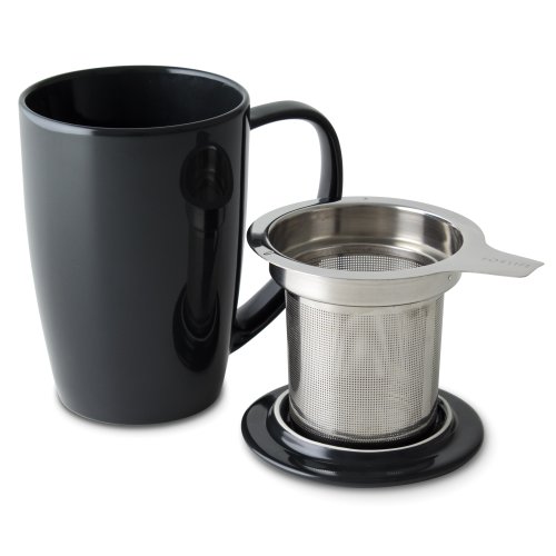 FORLIFE Curve Tall Tea Mug with Infuser on Lid