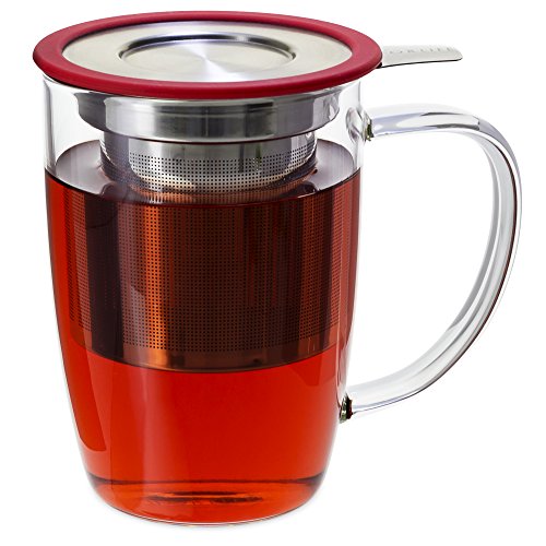 FORLIFE NewLeaf Glass Tall Tea Mug with Infuser