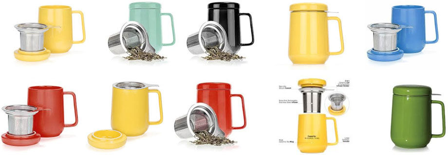 Tealyra Peak Ceramic Tea Cup Colour Options