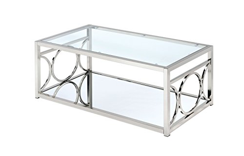 HOMES Inside Out Ortencia Chrome O-Ring Coffee Table