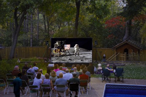 Backyard Theater Systems with 12-foot QuikScreen
