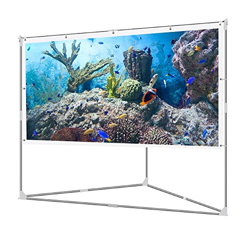 JaeilPLM 100-inch Wrinkle-Free Portable Outdoor Projection Screen