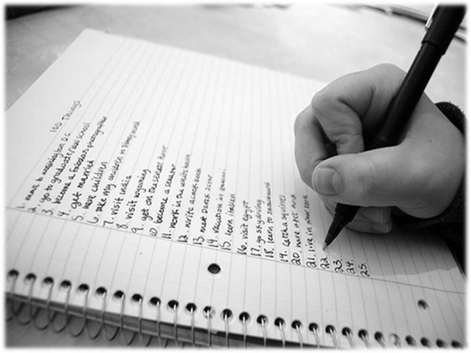 Make a list of your tasks