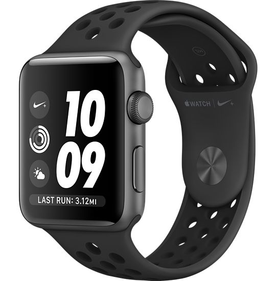 Apple Watch Series 3 Space Gray Aluminum Case with Anthracite/Black Nike Sport Band