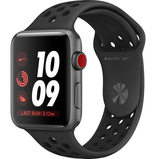 Apple Watch Series 3 Space Gray Aluminum Case with Anthracite/Black Nike Sport Band with Cellular