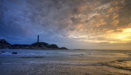 landscape of sea and lighthouse