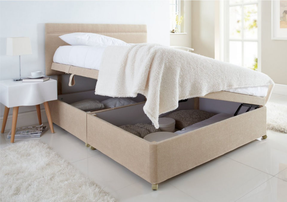 ottoman bed frame side open