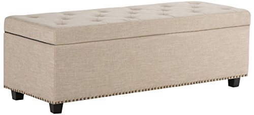 Storage Ottoman Bench Cushioned