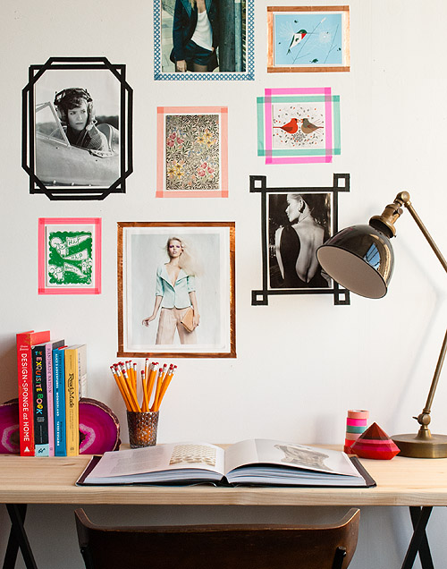 Decal Photo Frames from Washi Tapes