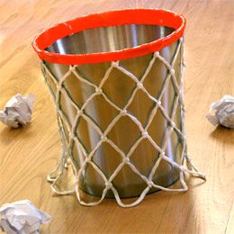 Turn Waste Paper Basket into Basket Ball Hoop