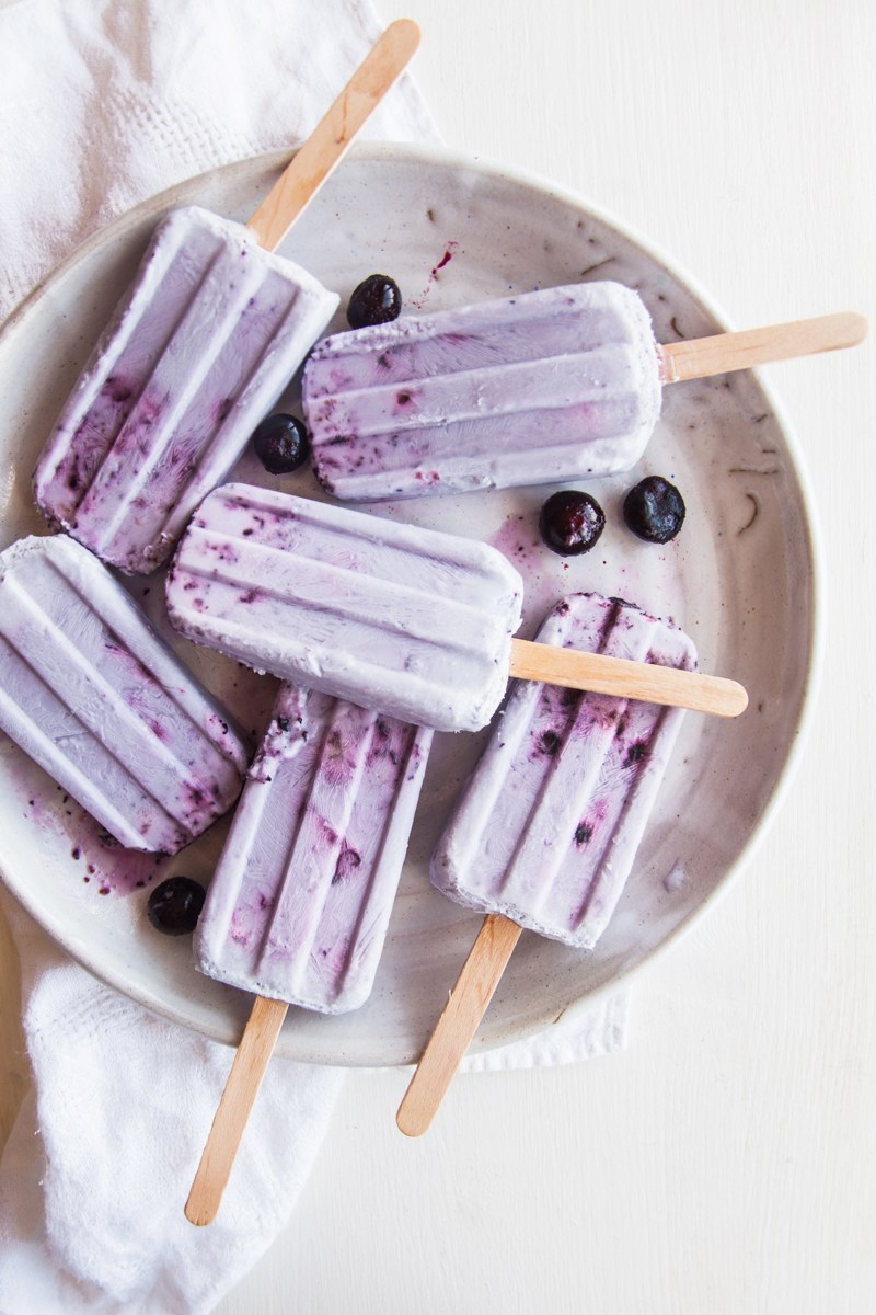 Coconut Blueberry Popsicle