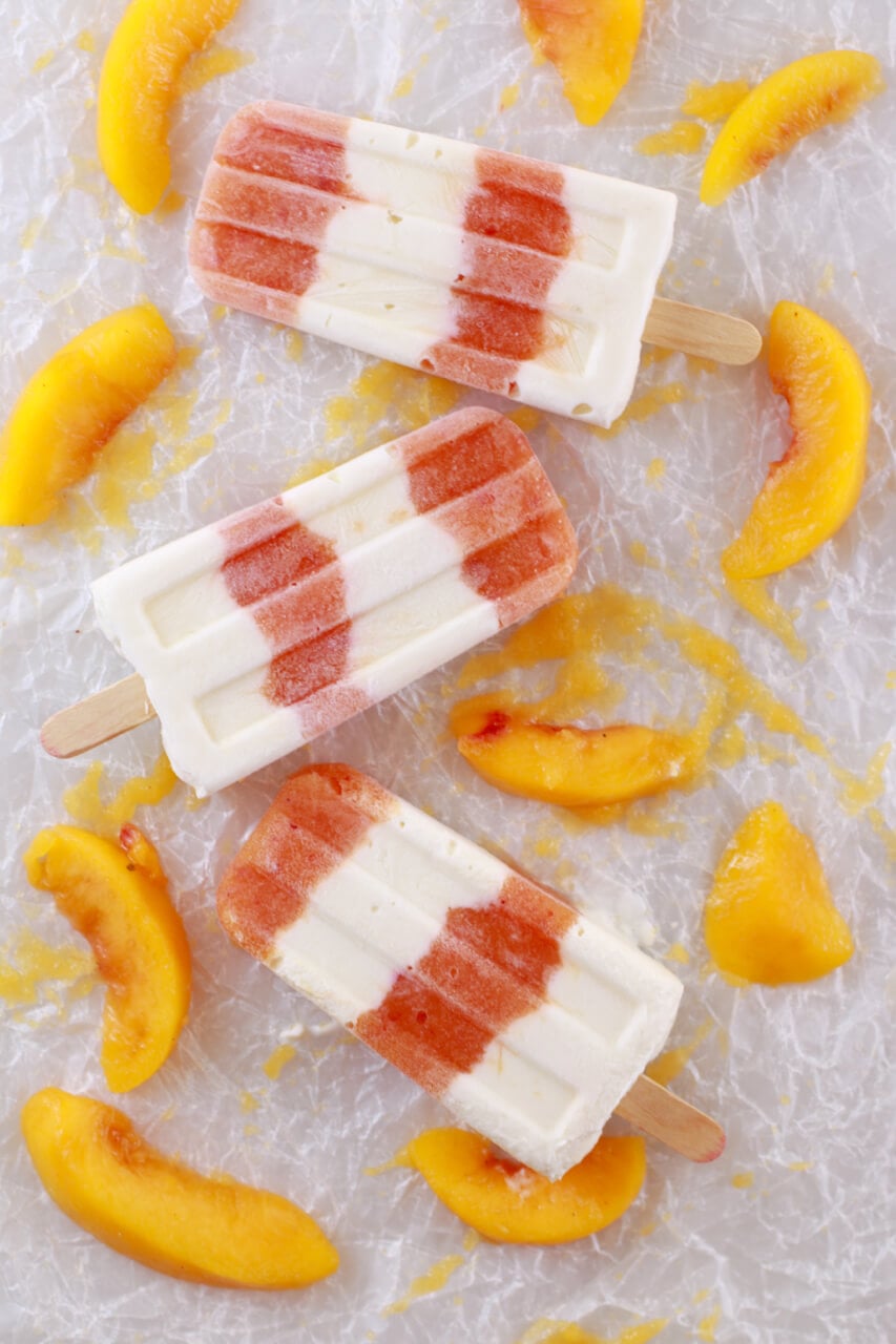 Peaches and Cream Popsicles