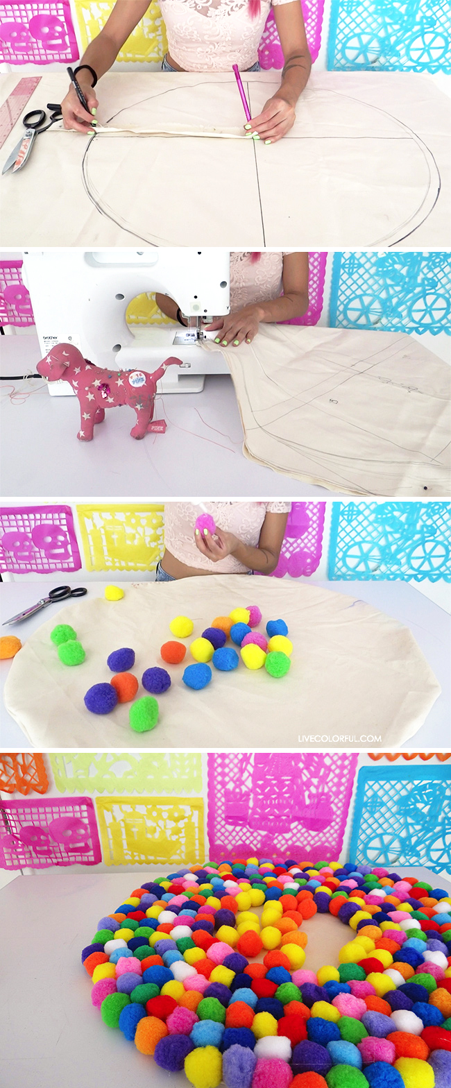 How to make your own pom pom rug