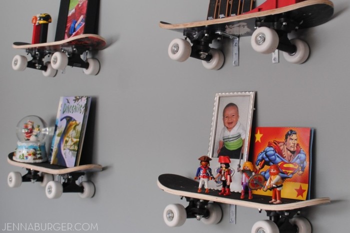 Skateboard shelves