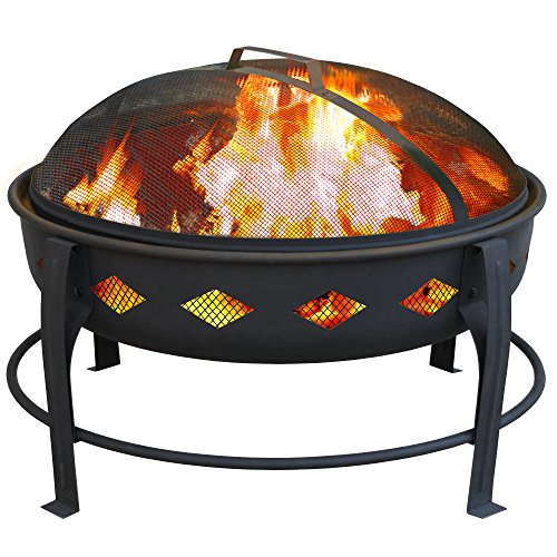 Outdoor Fire Pit with Mesh Cover