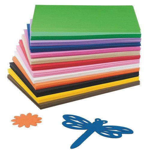 Stacks of Multi coloured foam sheets