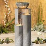 Faux Marble Bowl and Pillar Water Feature