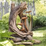 Woodland Stump Water Fountain Electric