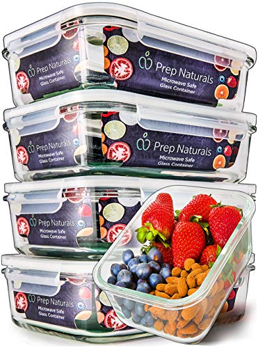 Prep Naturals Glass Food Prep Containers