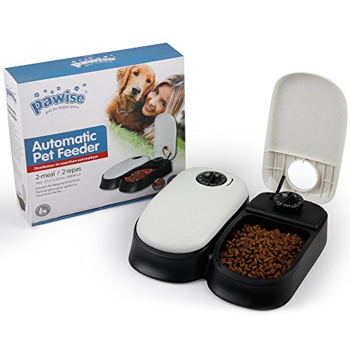 PAWISE Automatic Pet Feeder 2-Meal Food Dispenser