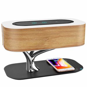 Ampulla Bedside Lamp with Bluetooth Speaker and Wireless Charger