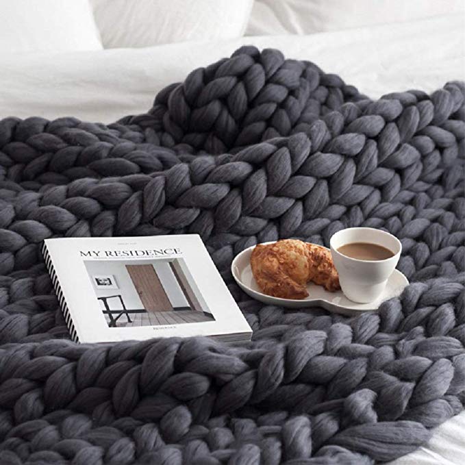 eacho Chunky Knit Blanket Soft