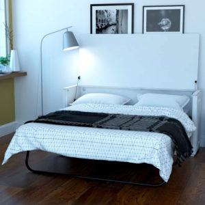 Violetta Queen Murphy Bed with Mattress Open