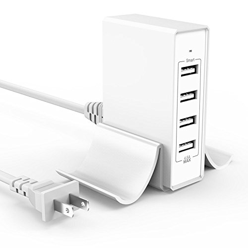 Atizzy 4-Port Multi USB Charger with Phone Stand