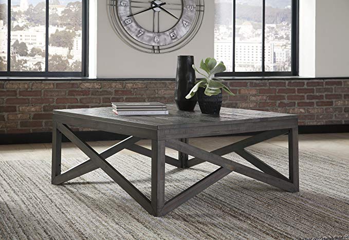 Ashley Haroflyn Contemporary Gray Square Staged