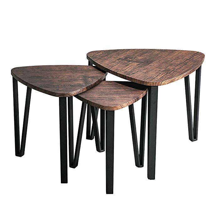 Industrial Nesting Tables Living Room Coffee Table