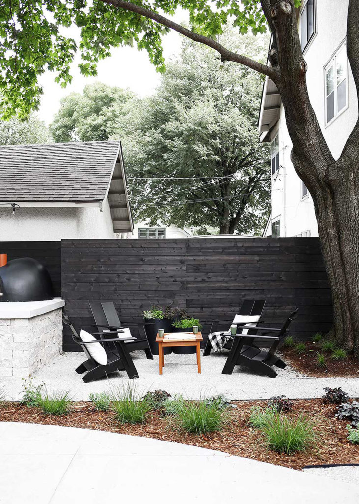 Modern Backyard Outdoor Seating Area