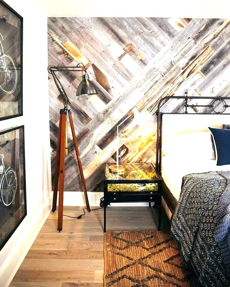 Reclaimed Wood Motif Feature Wall Wallpaper