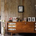 Reclaimed rustic timeber wall in the living room telegraph