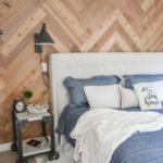 Herringbone Accent Wall for the Bedroom featured in The Created Home