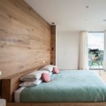 Unique bedroom feature wall scandinavian with platform bed on urban angles