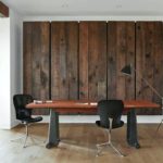 Reclaimed wood feature wall for the home office with barn bulldog ideas from cssltd