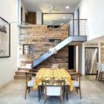 Reclaimed wood feature wall barn interior walls ideas contemporary dining room